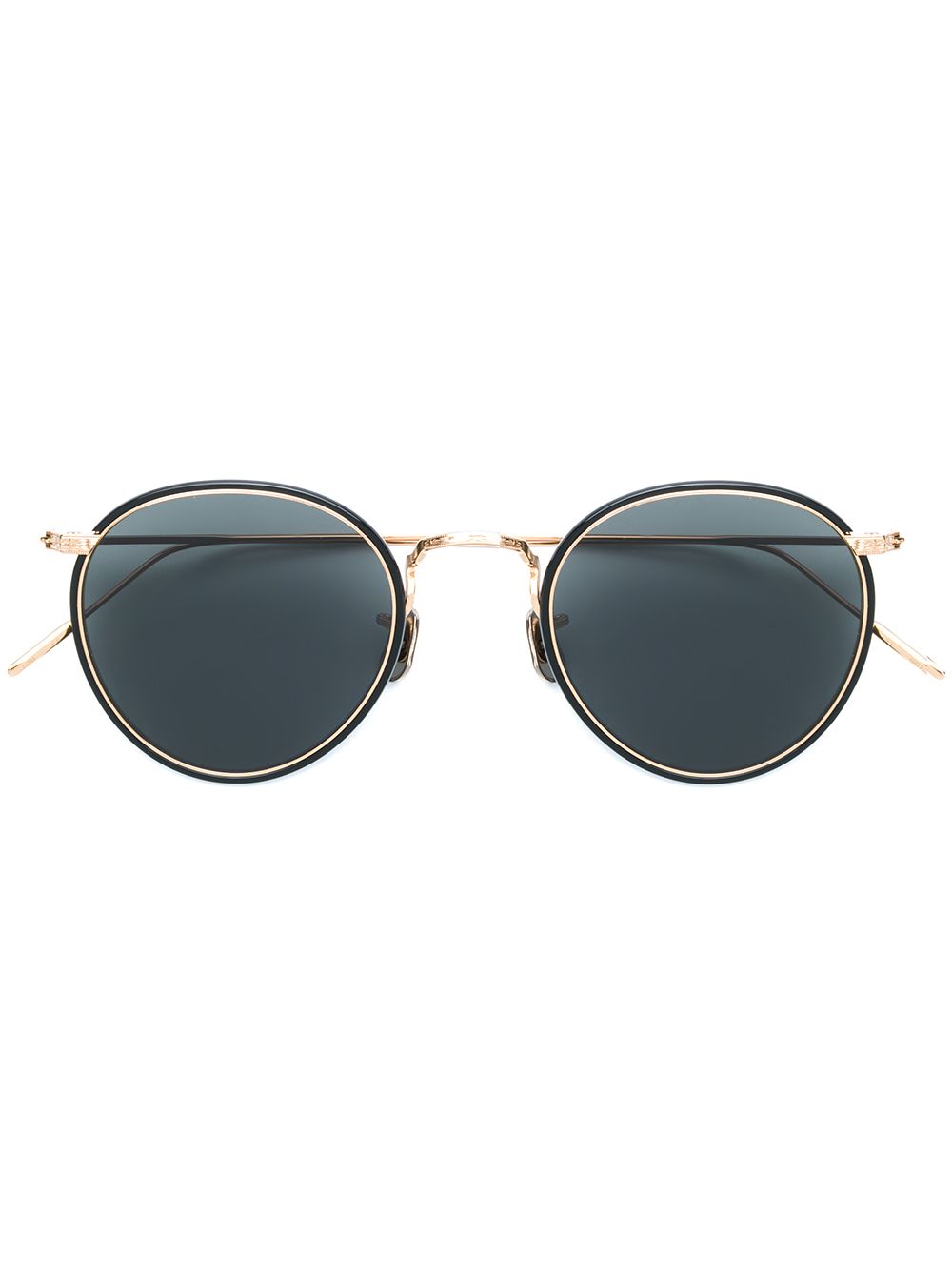 Eyevan7285 round polarized sunglasses - 金属色