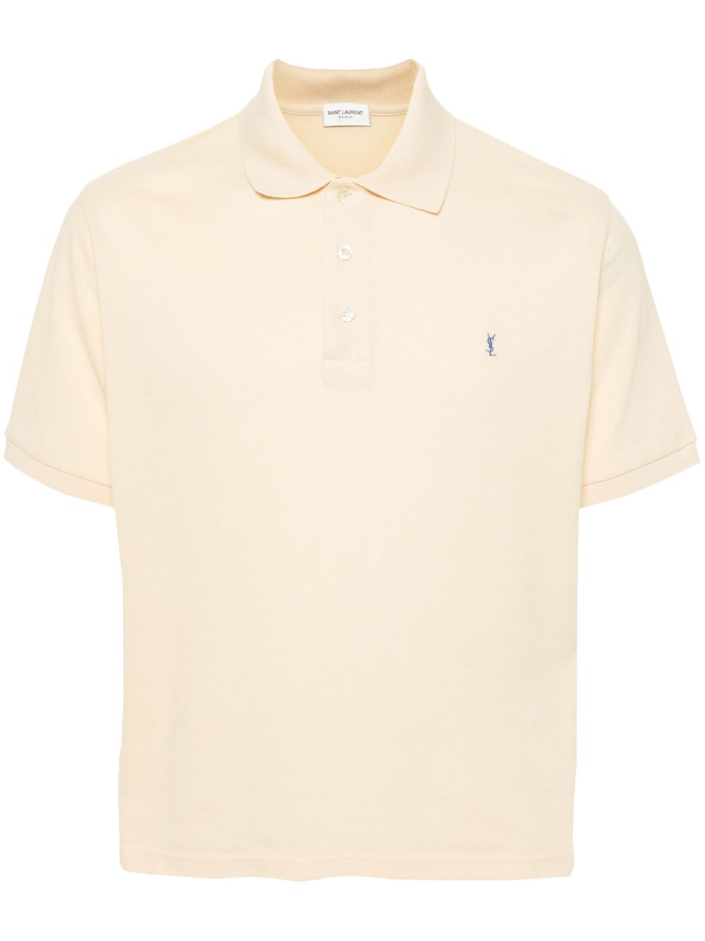 Saint Laurent Cassandre logo刺绣polo衫 - 黄色