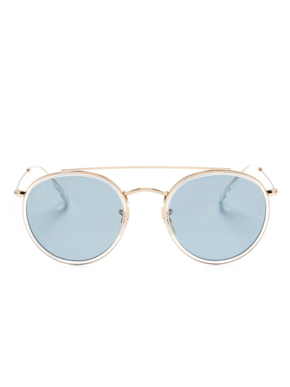 Ray-Ban Round Double Bridge 太阳眼镜 - 金色