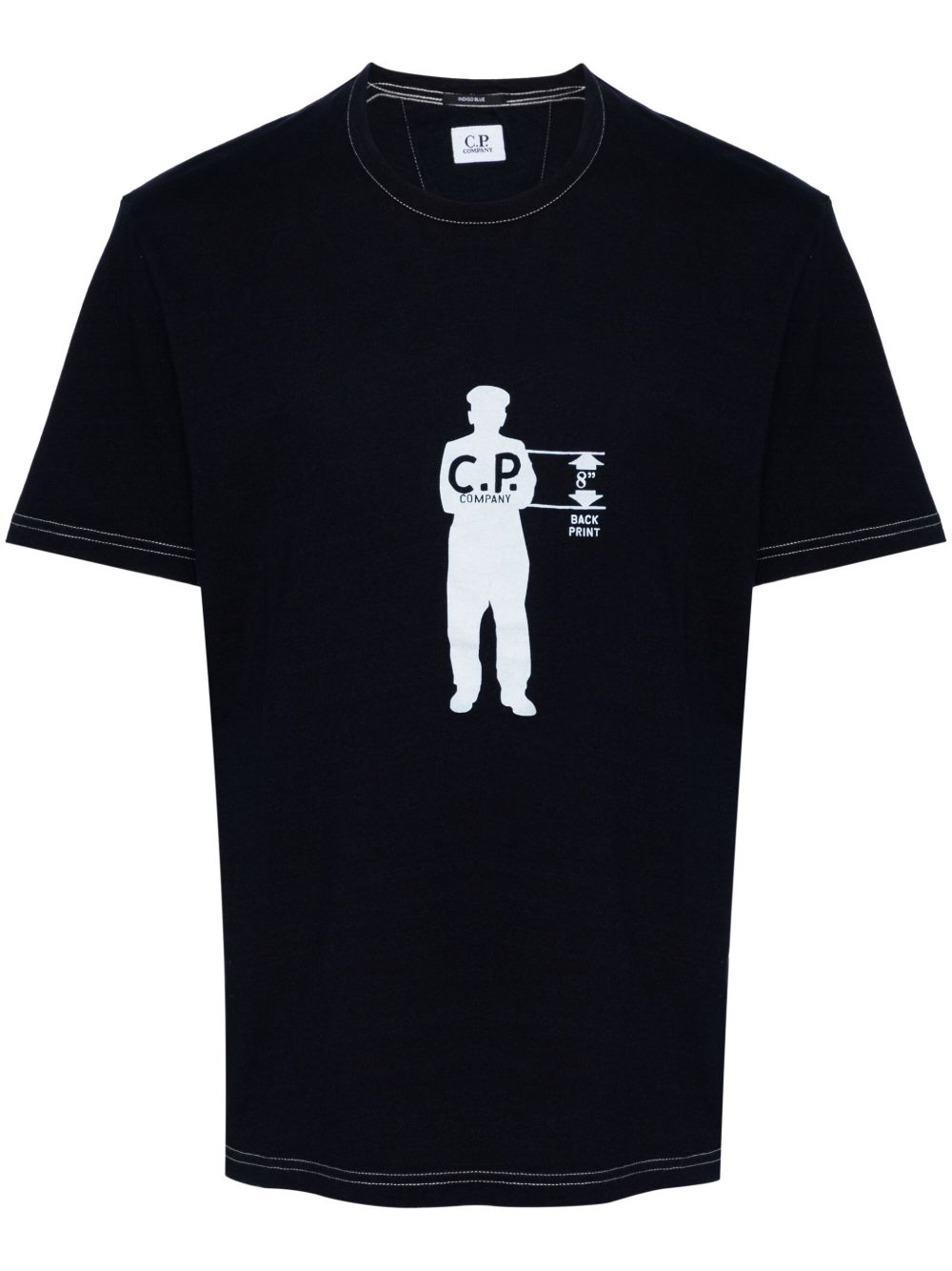 C.P. Company logo印花棉T恤 - 蓝色
