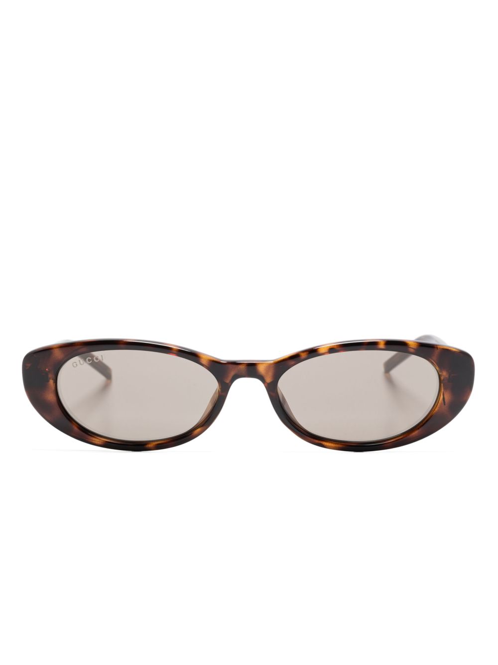 Gucci Eyewear 猫眼框太阳眼镜 - 褐色