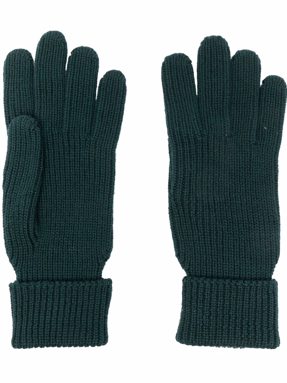 Woolrich 罗纹针织手套 - 绿色