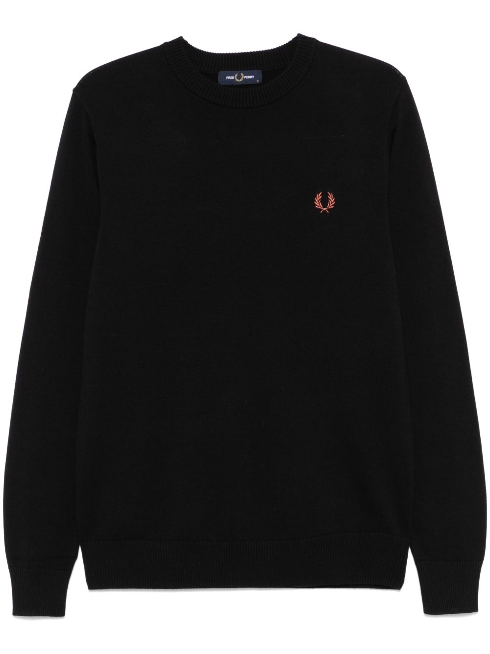 Fred Perry logo刺绣卫衣 - 黑色