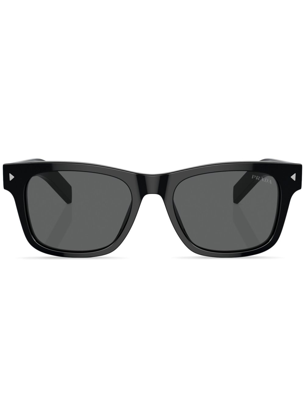Prada Eyewear logo雕刻方框太阳眼镜 - 黑色