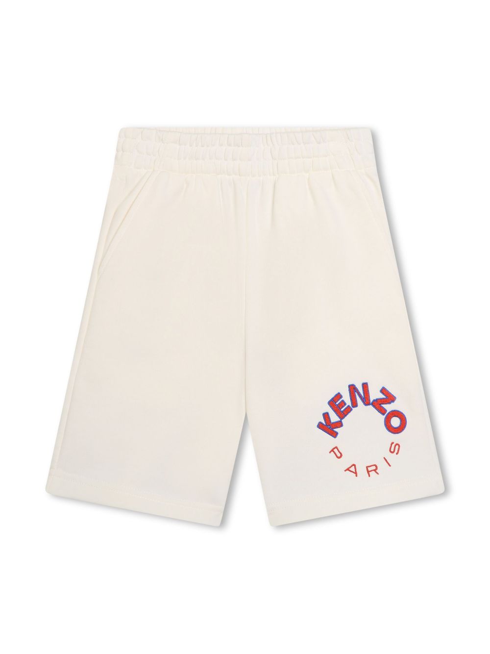 Kenzo Kids logo印花棉短裤 - 中性色