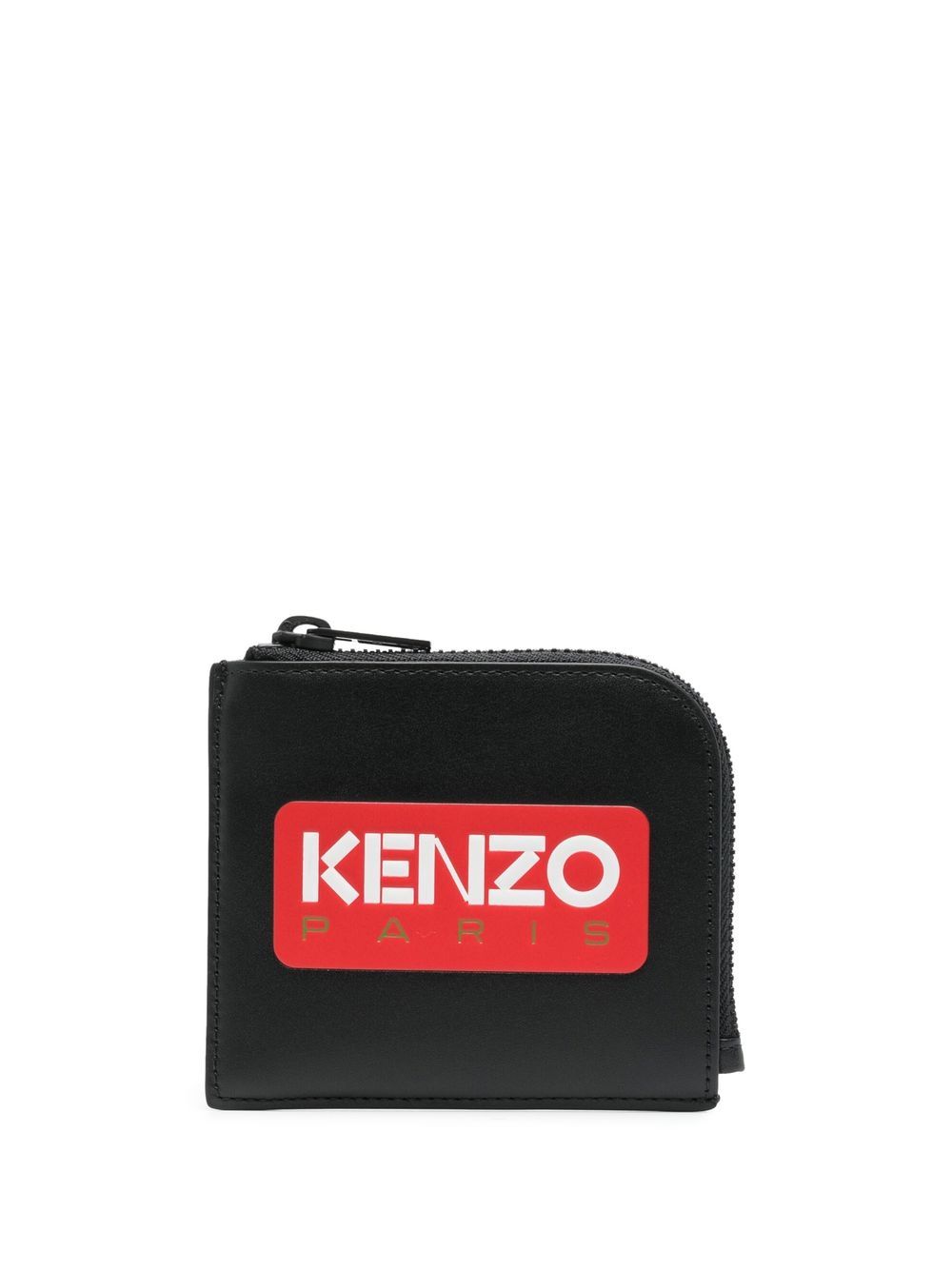 Kenzo logo印花皮质钱包 - 黑色