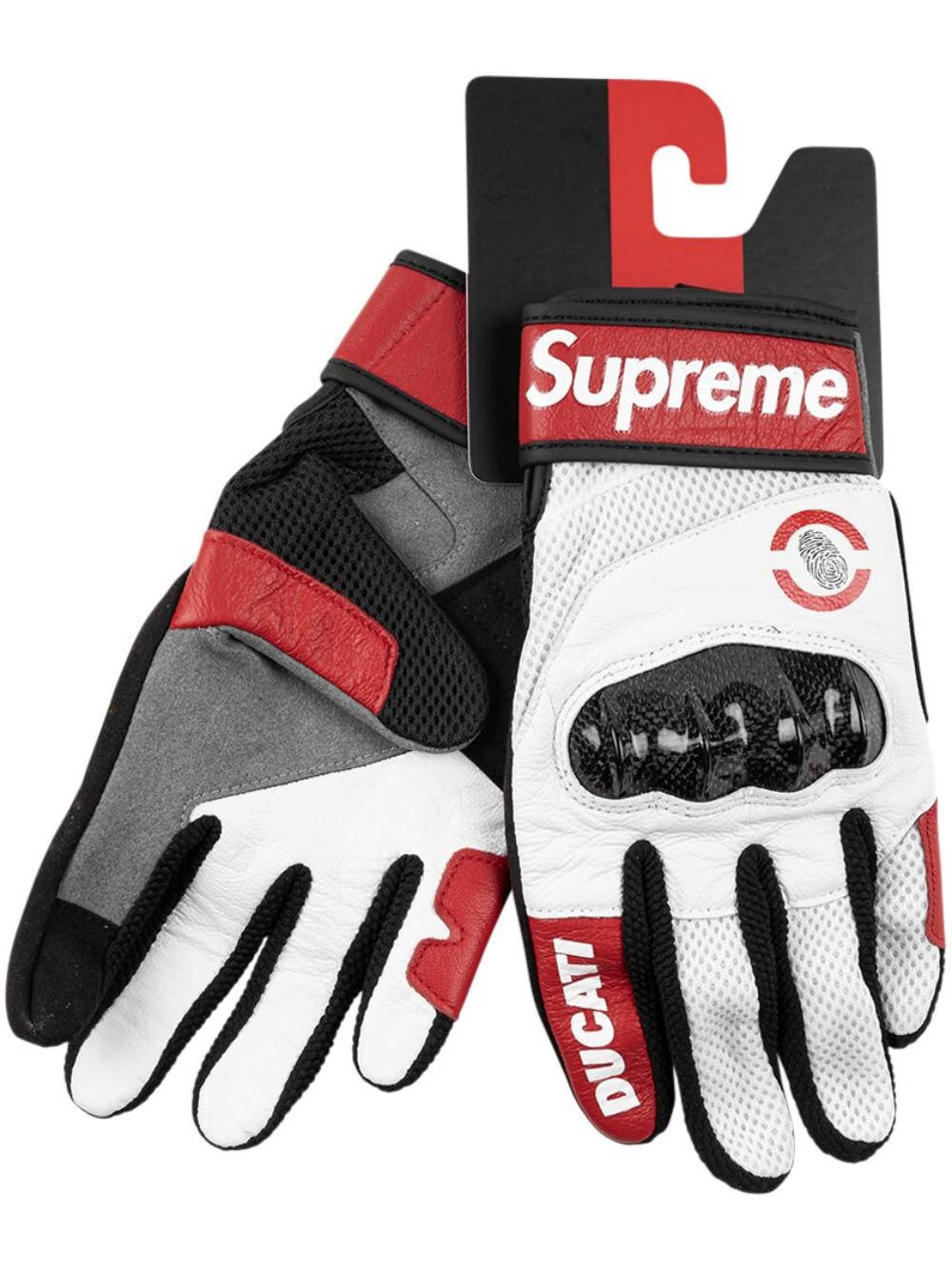 Supreme x Ducati x Spidi C1 赛车手套 - 白色