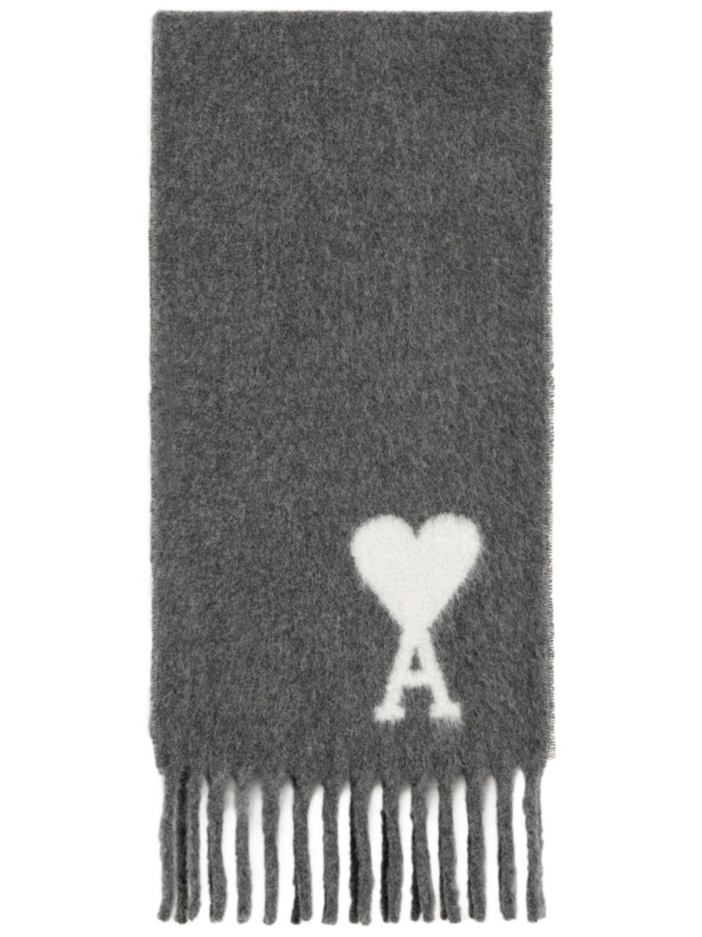 AMI Paris Ami De Cœur 围巾 - 灰色