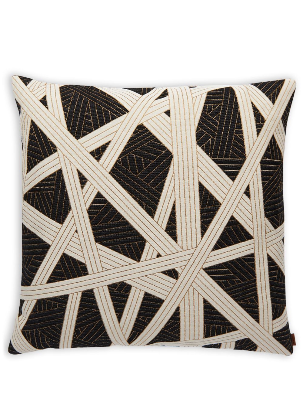 Missoni Home Nastri 几何图案印花抱枕 - 黑色