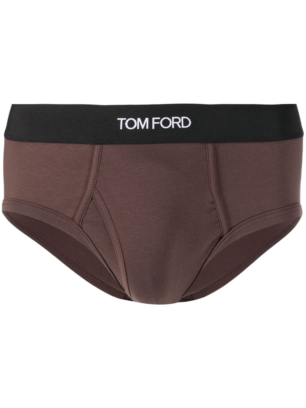 TOM FORD 汤姆福特 logo裤腰四角裤 - 褐色