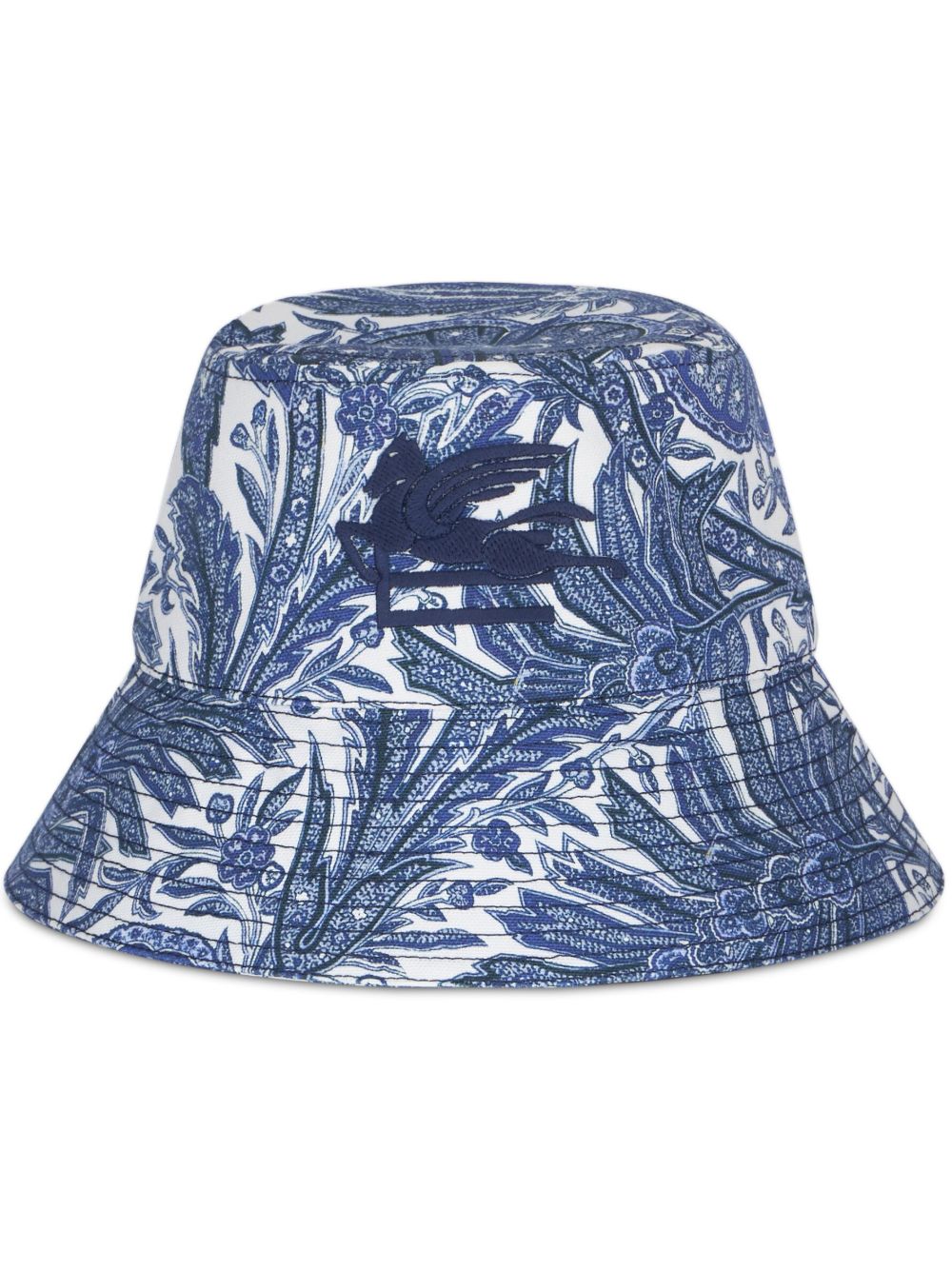 ETRO Cappello logo刺绣渔夫帽 - 蓝色