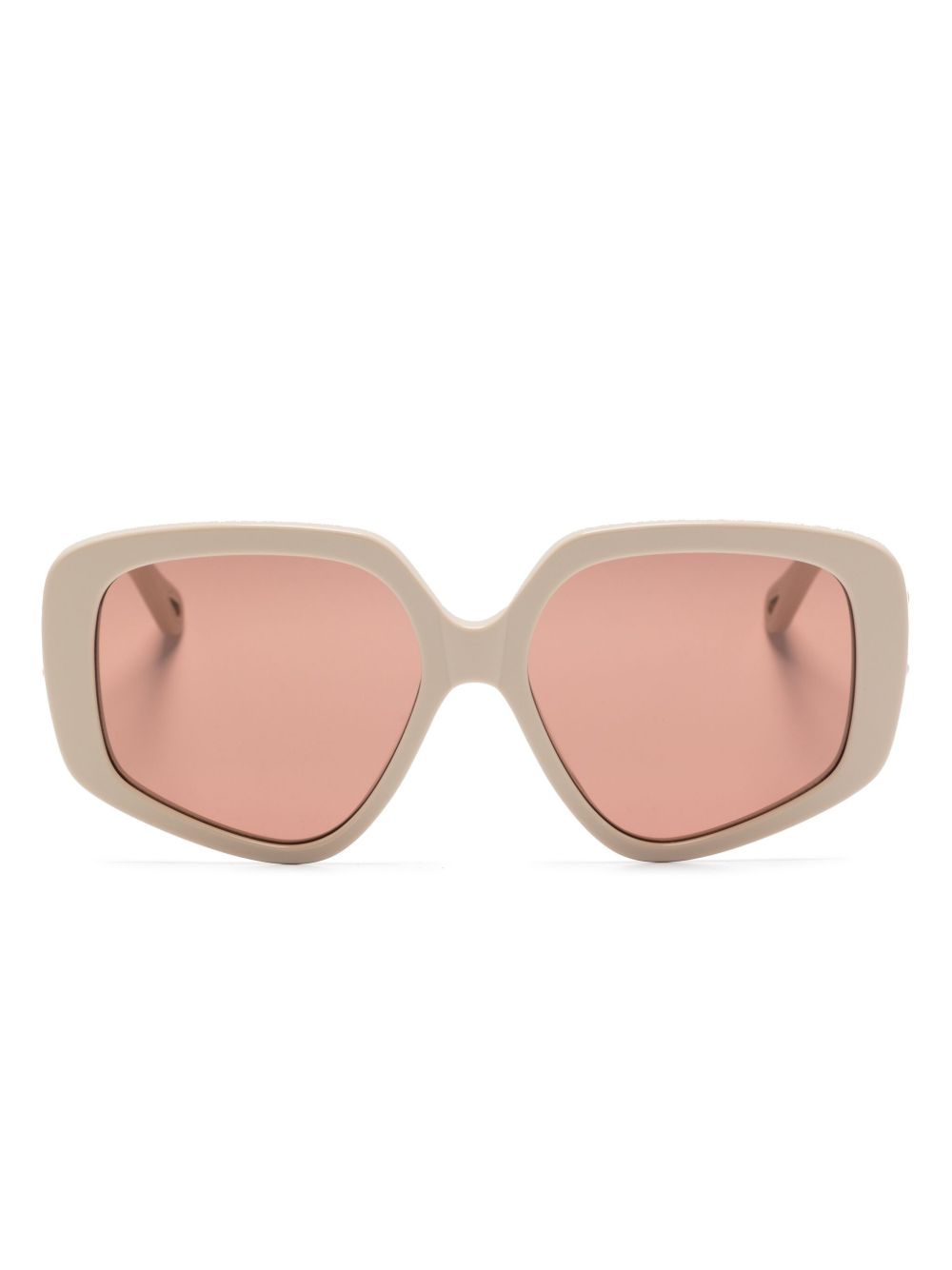 Chloé Eyewear Mony 超大镜框太阳眼镜 - 中性色