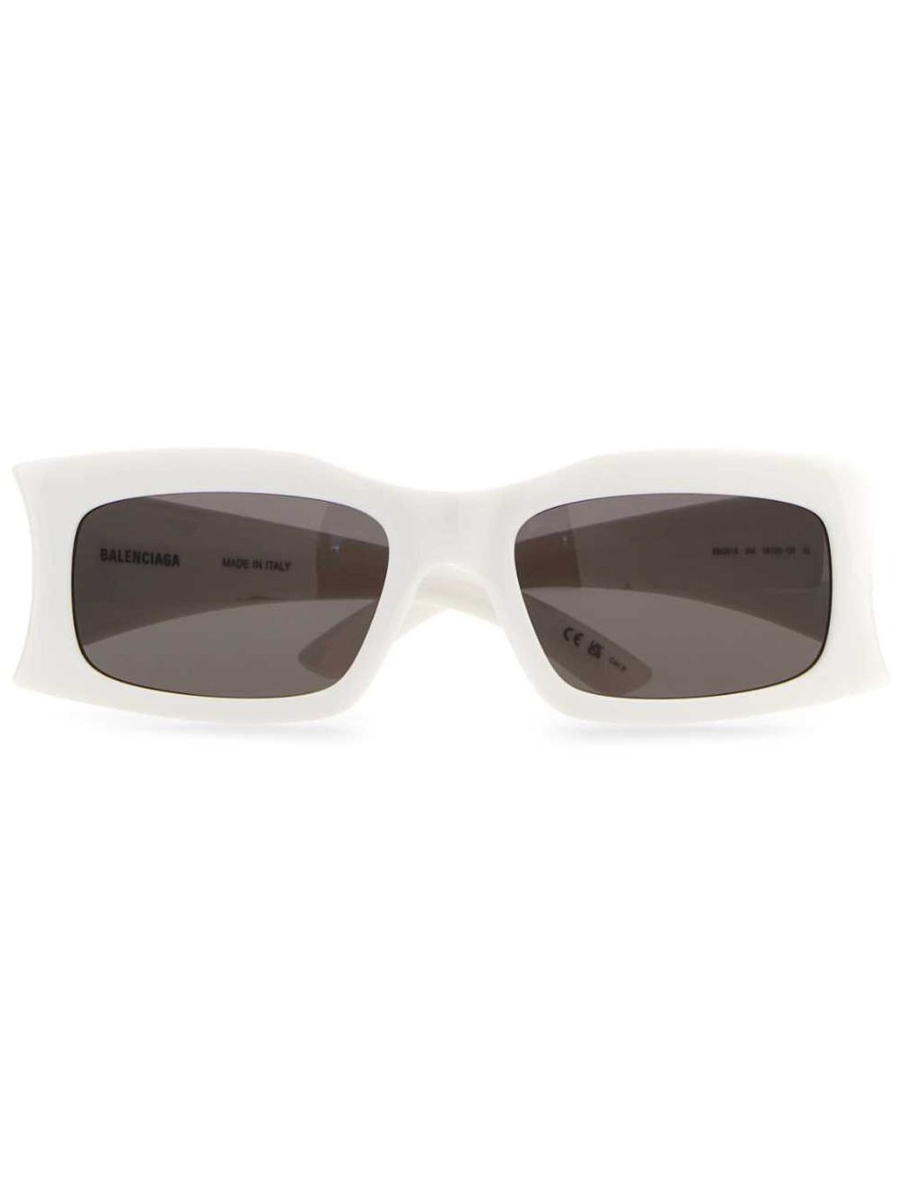 Balenciaga Eyewear logo长方形镜框太阳眼镜 - 白色