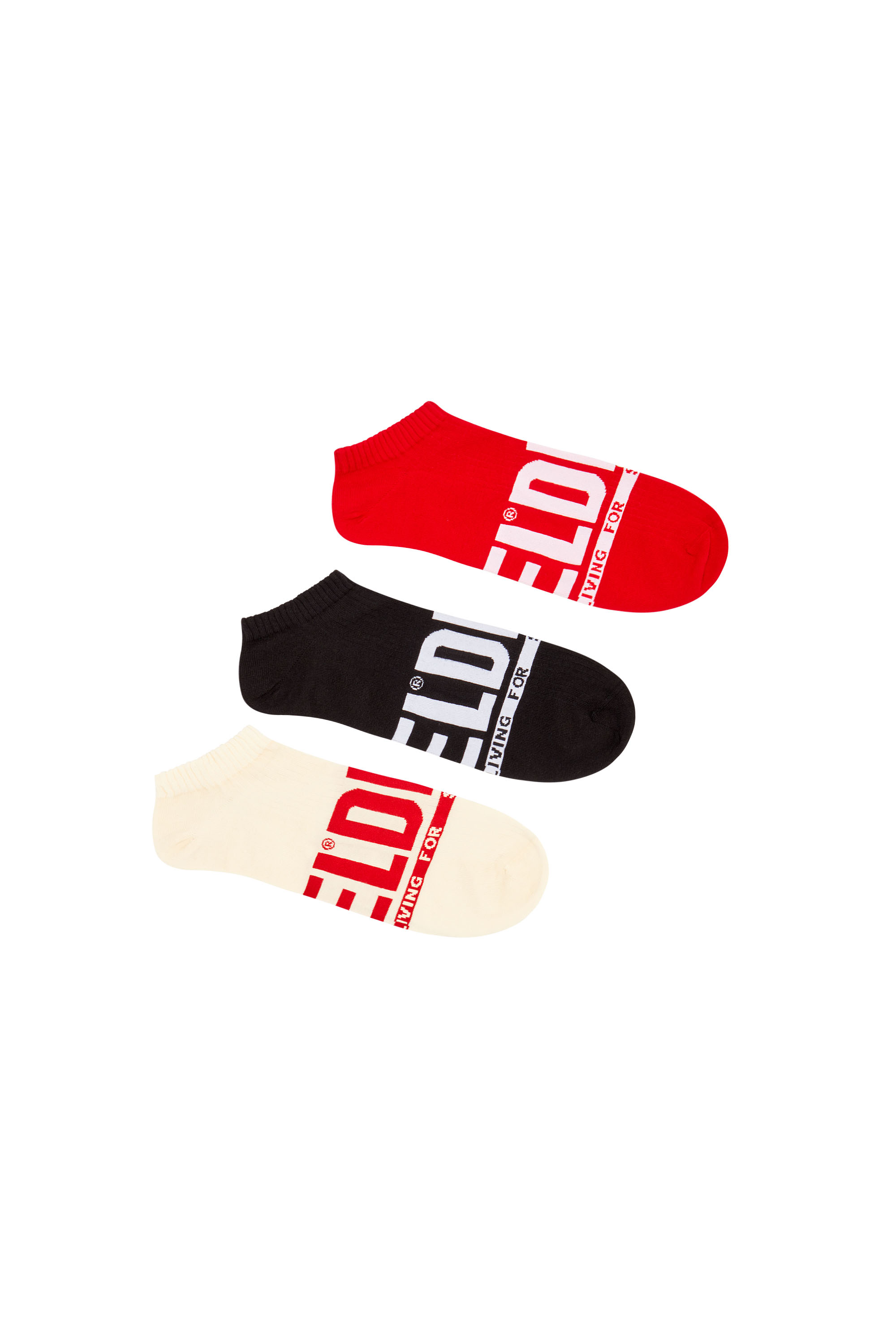 Diesel - 3-pack low-cut logo socks - Socks - Man - Multicolor