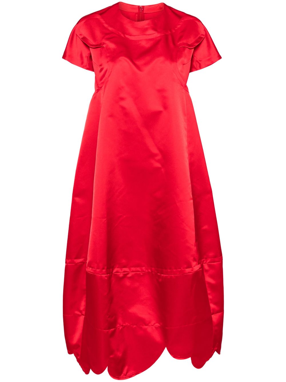Comme Des Garçons Comme Des Garçons 女公爵缎面连衣裙 - 红色