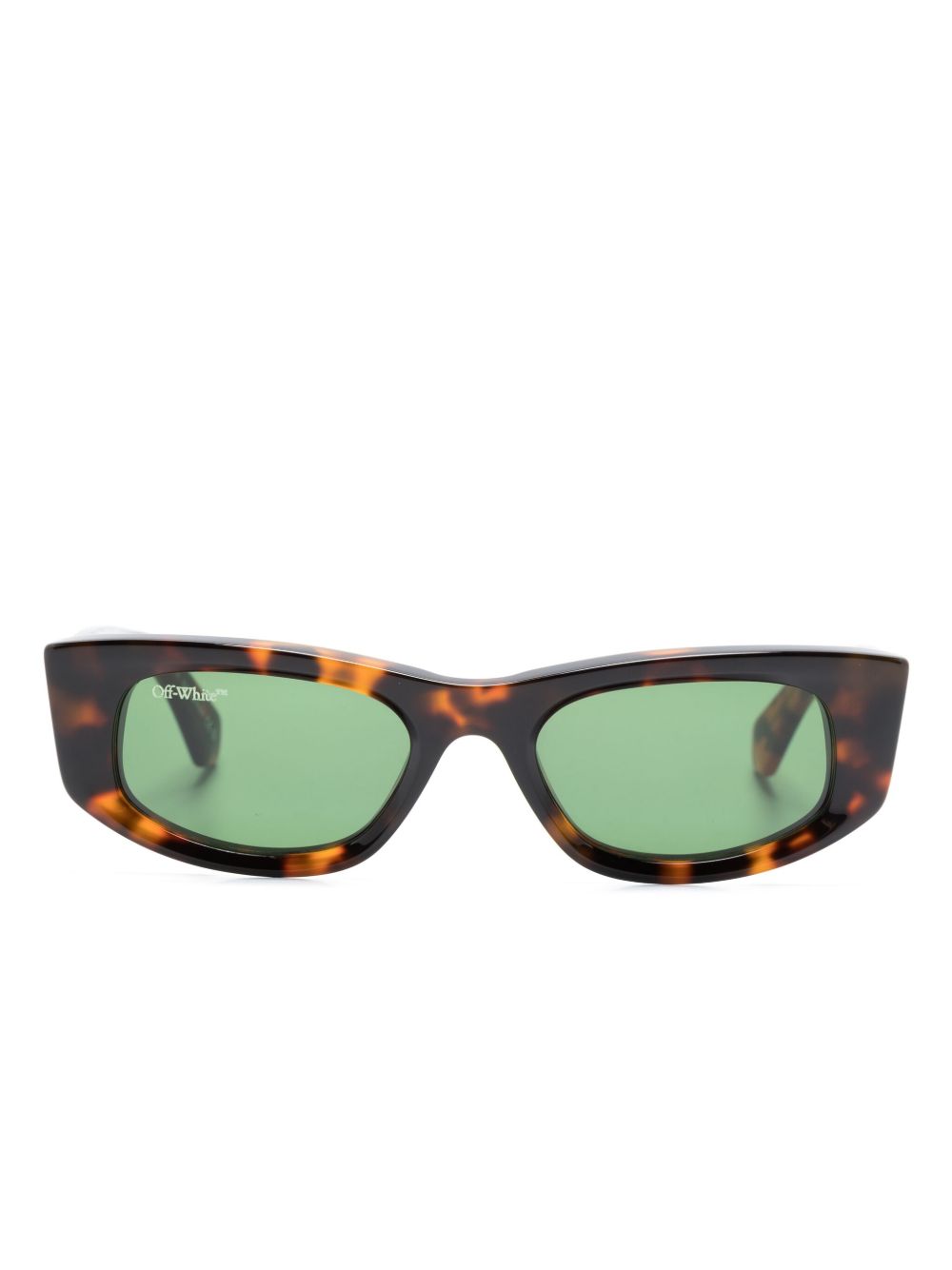 Off-White Eyewear Matera 长方形框太阳眼镜 - 褐色