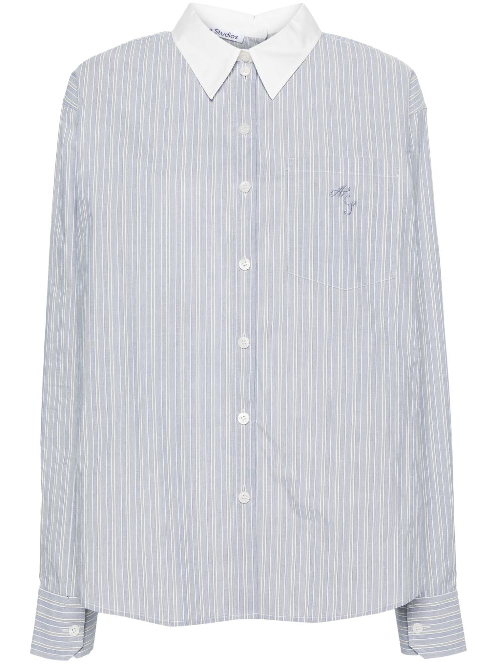 Acne Studios 对比领衬衫 - 蓝色