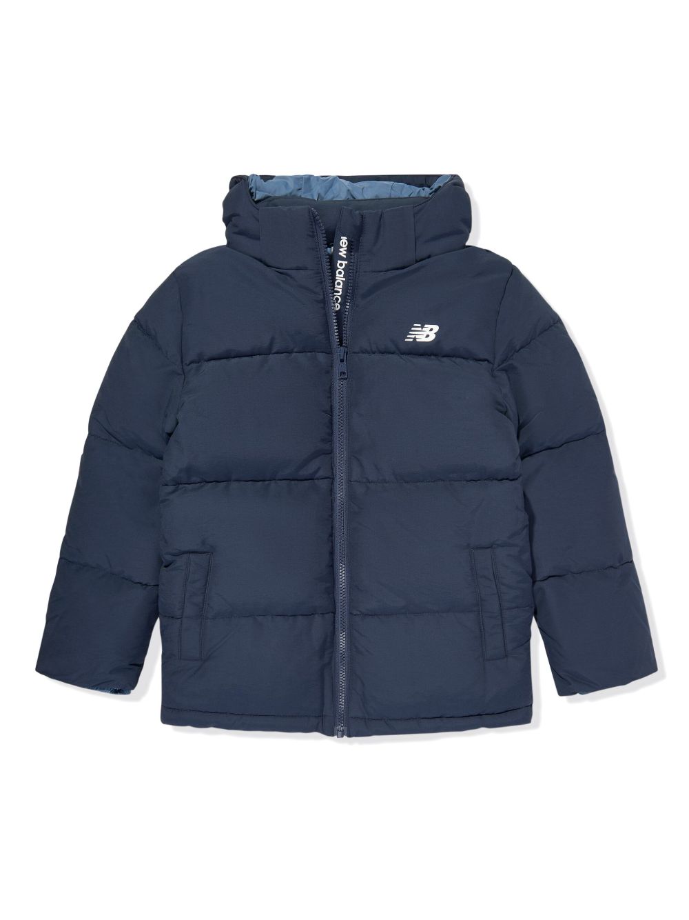 New Balance Kids logo印花蓬松夹克 - 蓝色