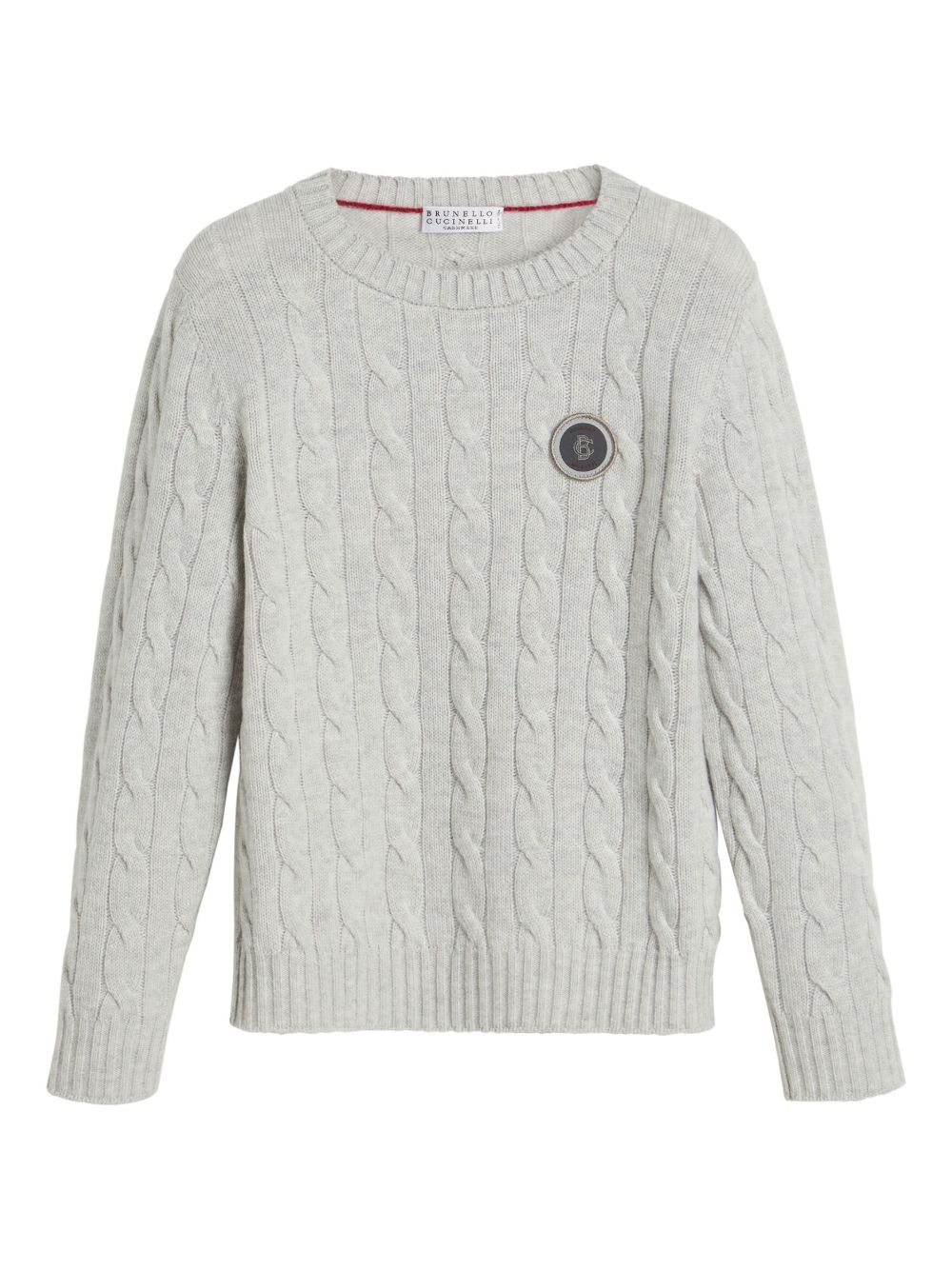 Brunello Cucinelli Kids 标贴羊绒毛衣 - 白色