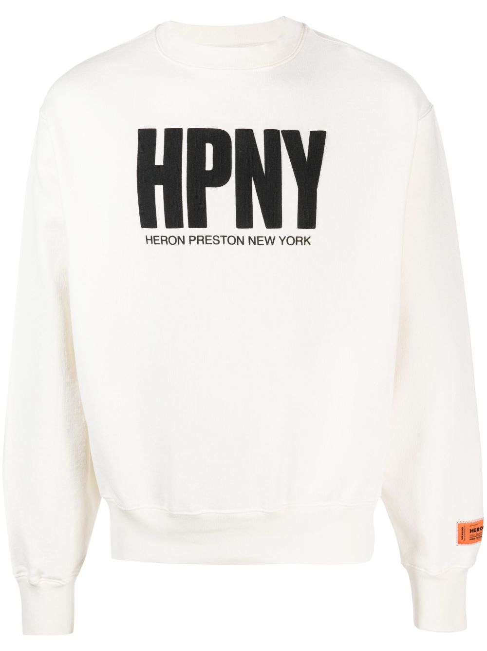 Heron Preston 植绒logo棉卫衣 - 白色