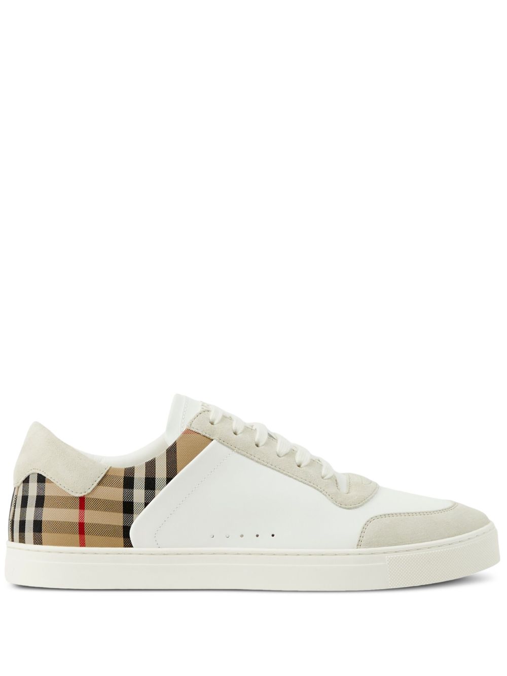 Burberry Vintage Check 拼接运动鞋 - 白色