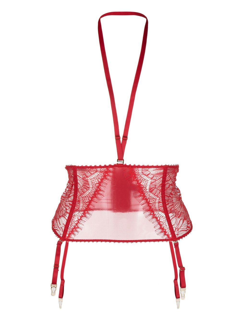 Maison Close Accrochet Coeur 吊袜腰带 - 红色