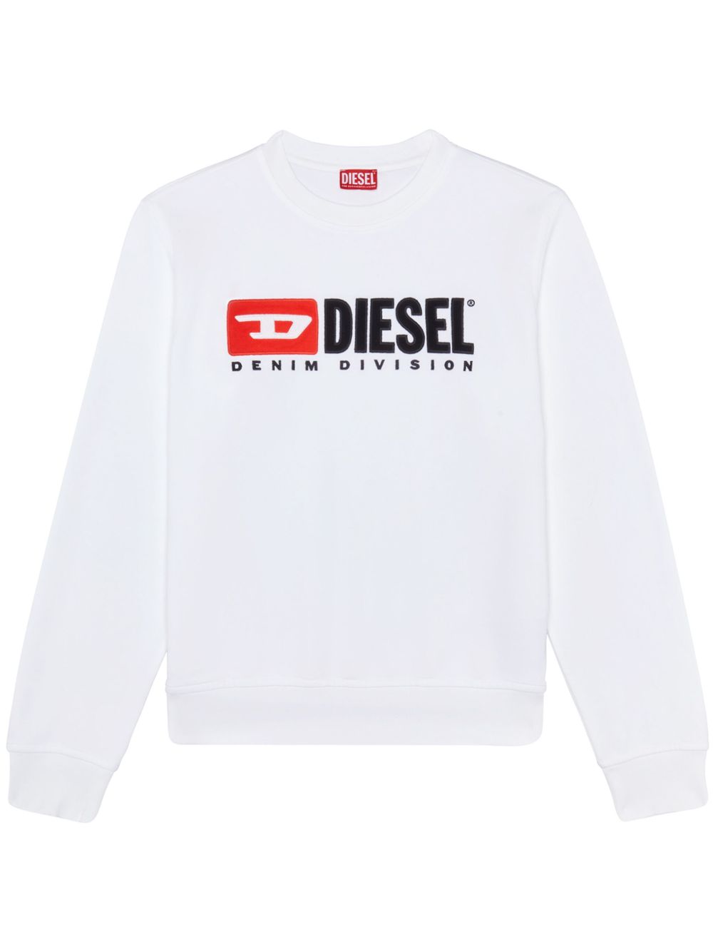 Diesel S-Ginn-Div logo贴花卫衣 - 白色