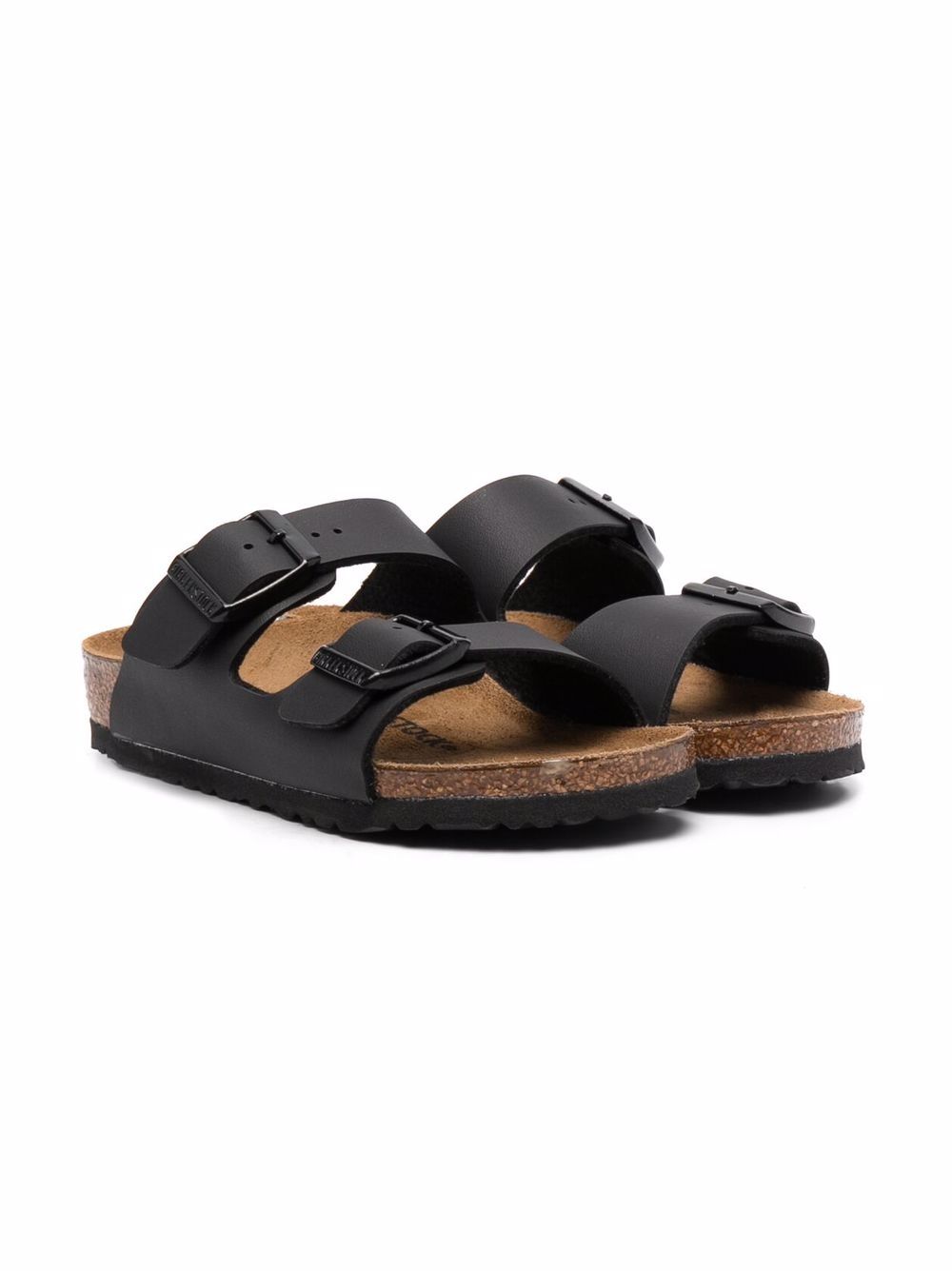 Birkenstock Kids Arizona 扣环袢带凉鞋 - 黑色