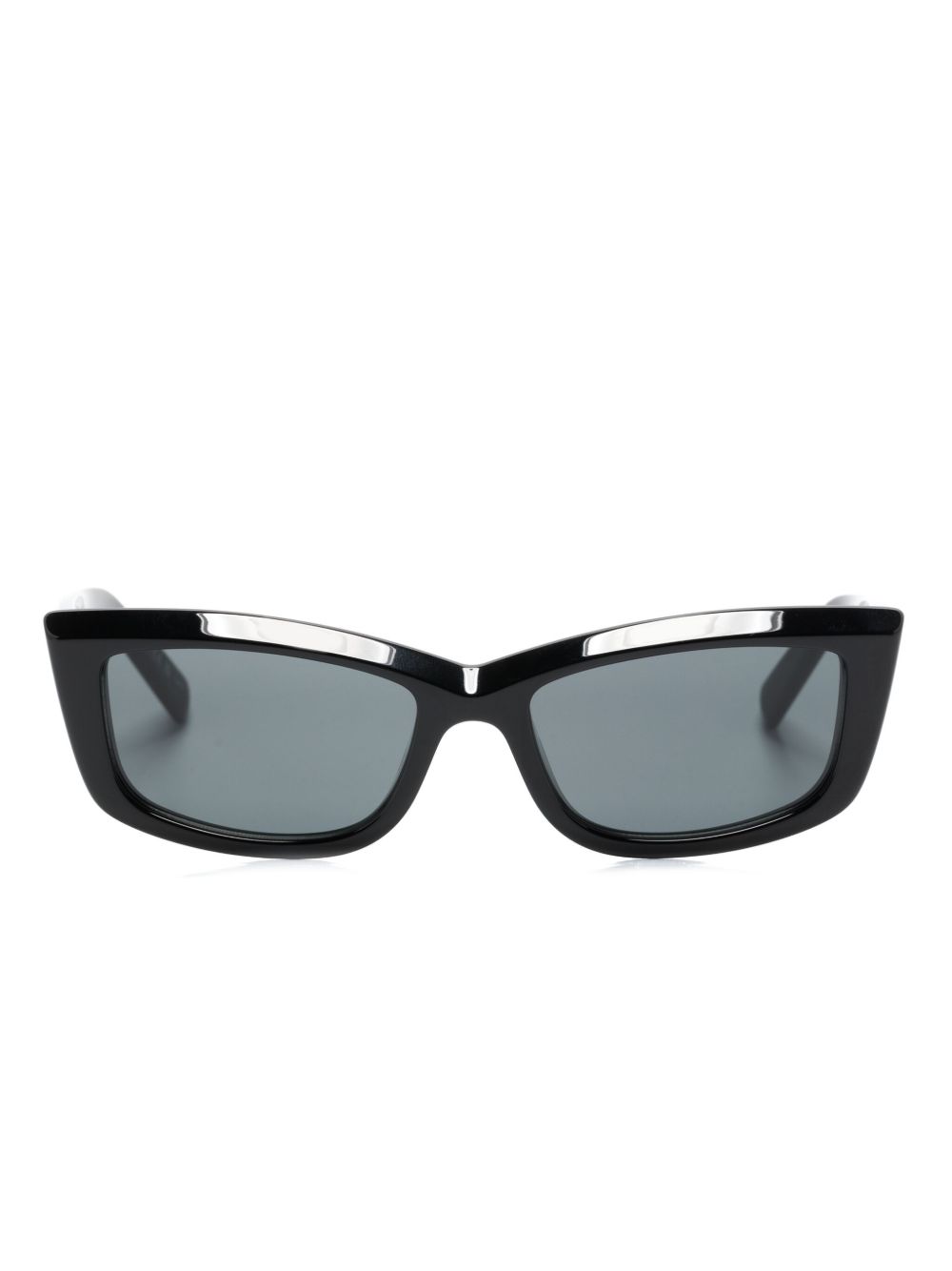 Saint Laurent Eyewear 长方形框太阳眼镜 - 黑色