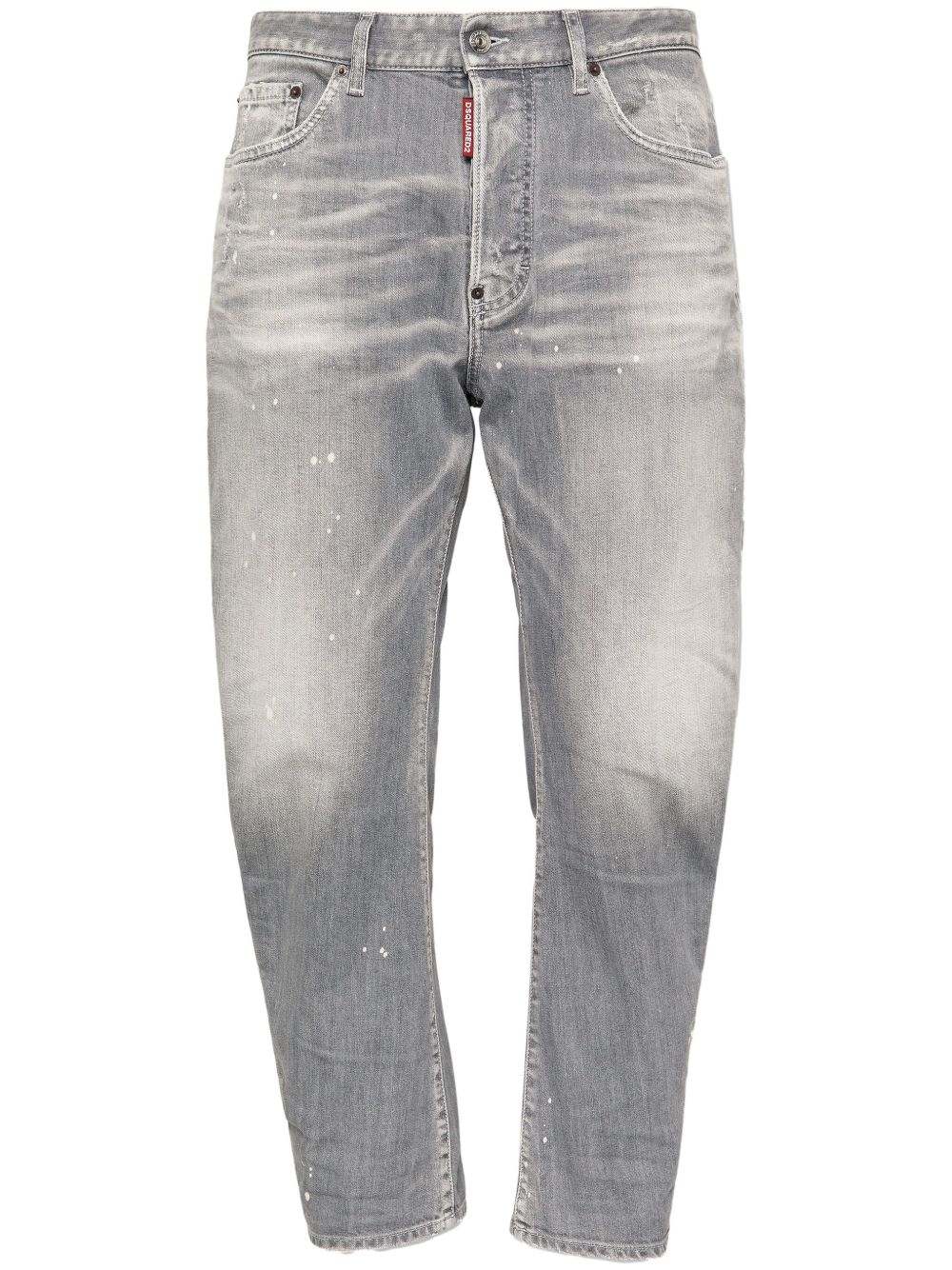 DSQUARED2 中腰直筒牛仔裤 - 灰色