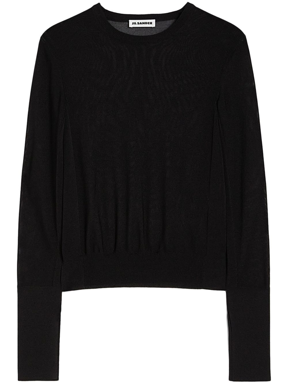 Jil Sander 圆领毛衣 - 黑色