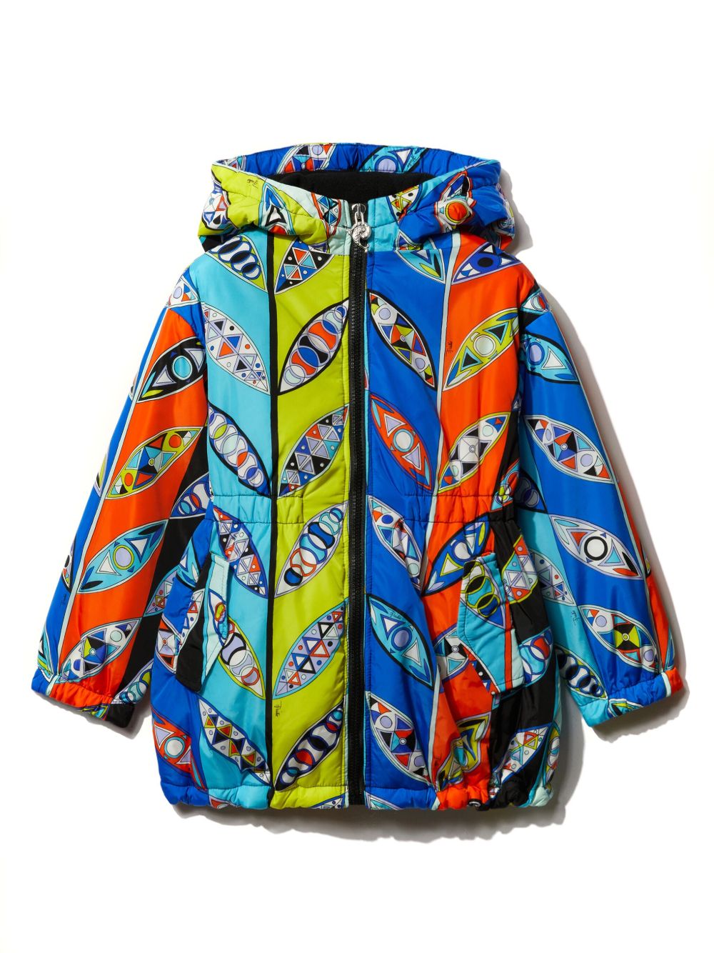 PUCCI Junior Girandole 印花连帽夹克 - 蓝色