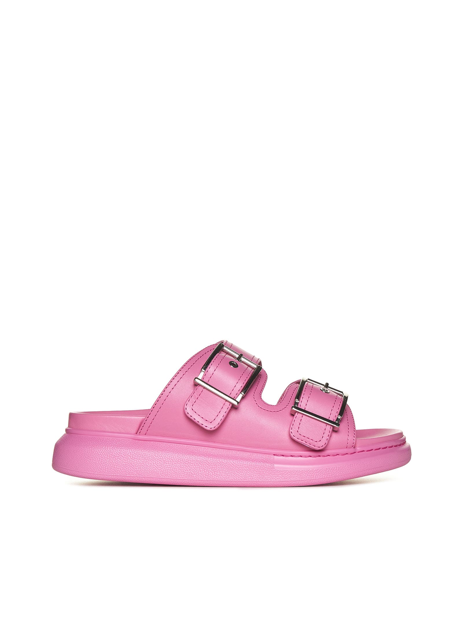 Alexander McQueen Pink And Silver Hybrid Sandal