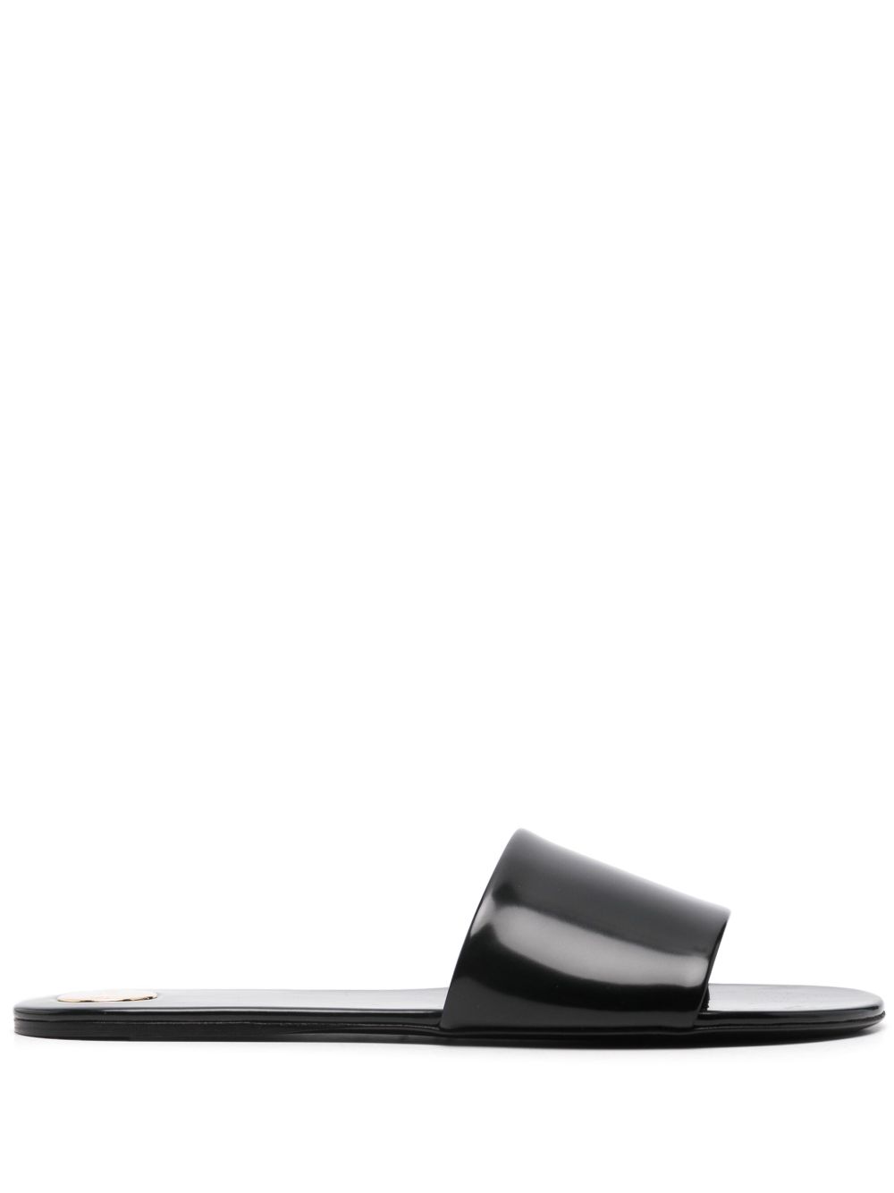 Saint Laurent Carlyle 皮质凉鞋 - 黑色