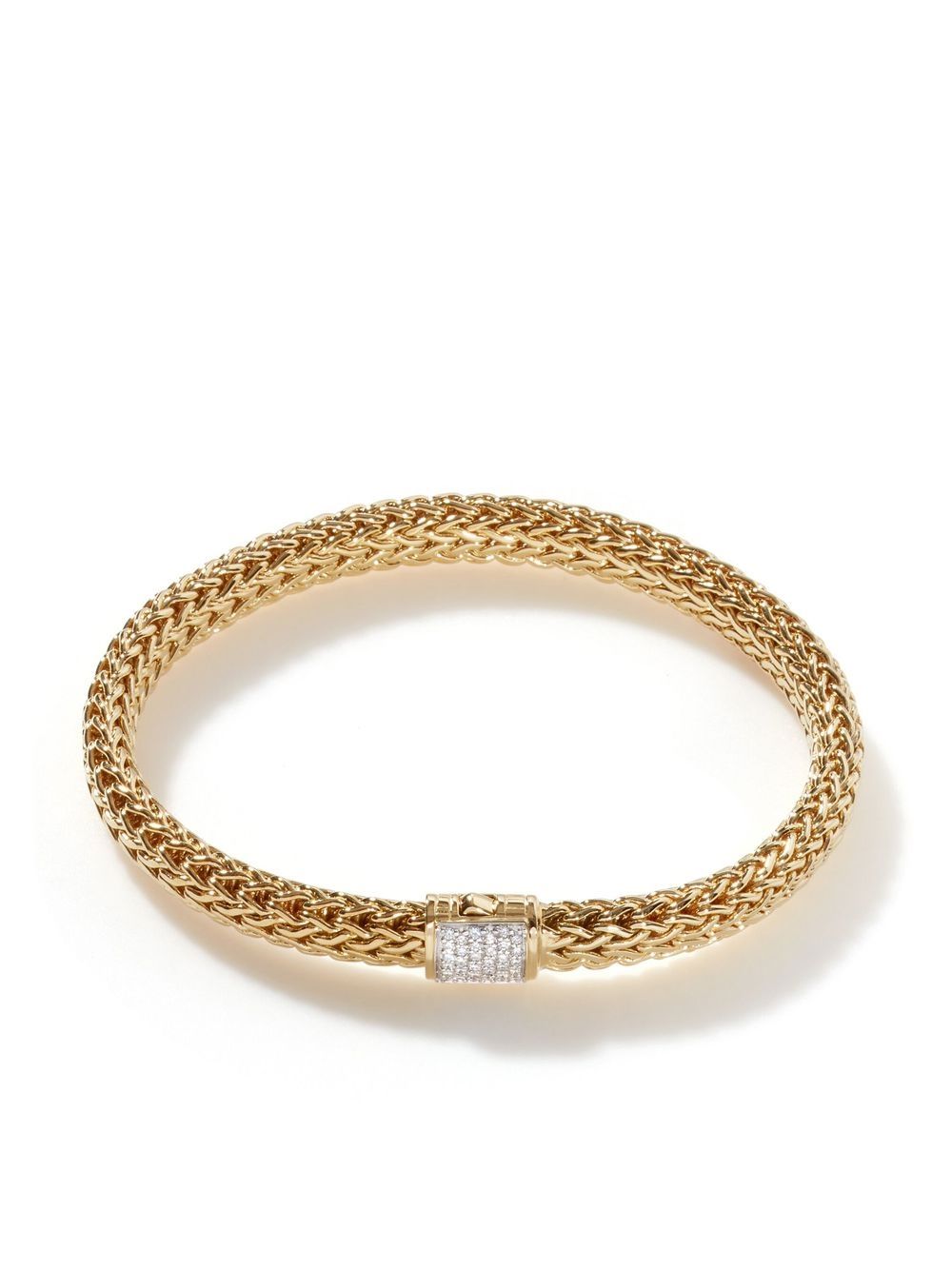 John Hardy Classic Chain 18K黄金钻石手链 - 金色