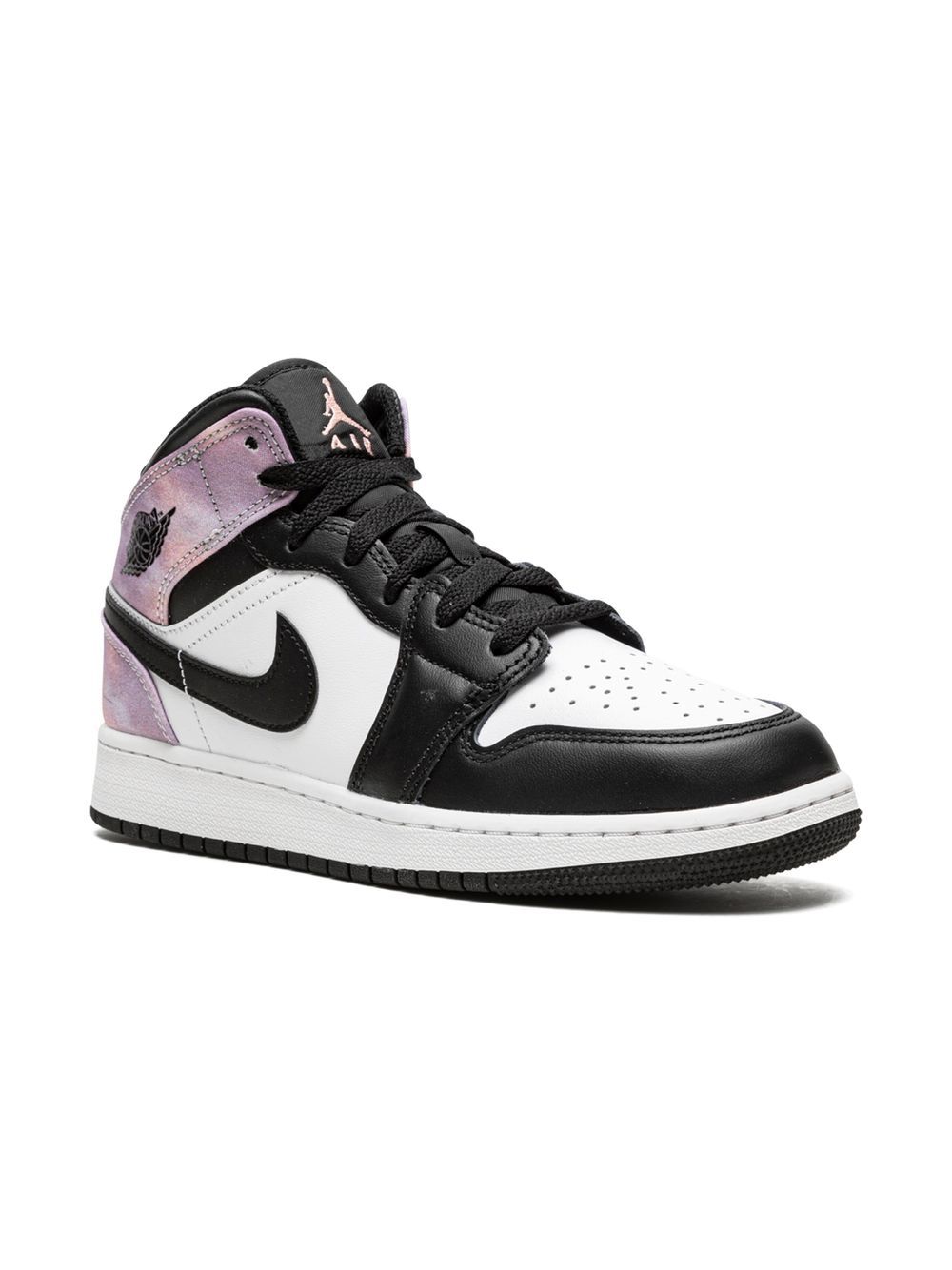 Jordan Kids Air Jordan 1 Mid SE Tie Dye 运动鞋 - 白色