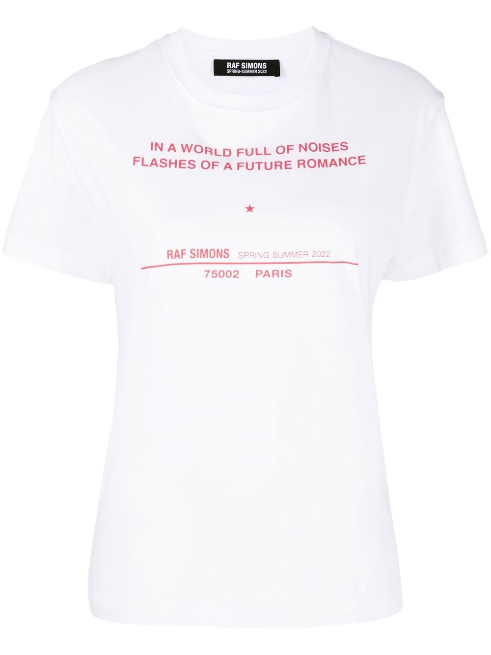 Raf Simons Tour 印花短袖T恤 - 白色