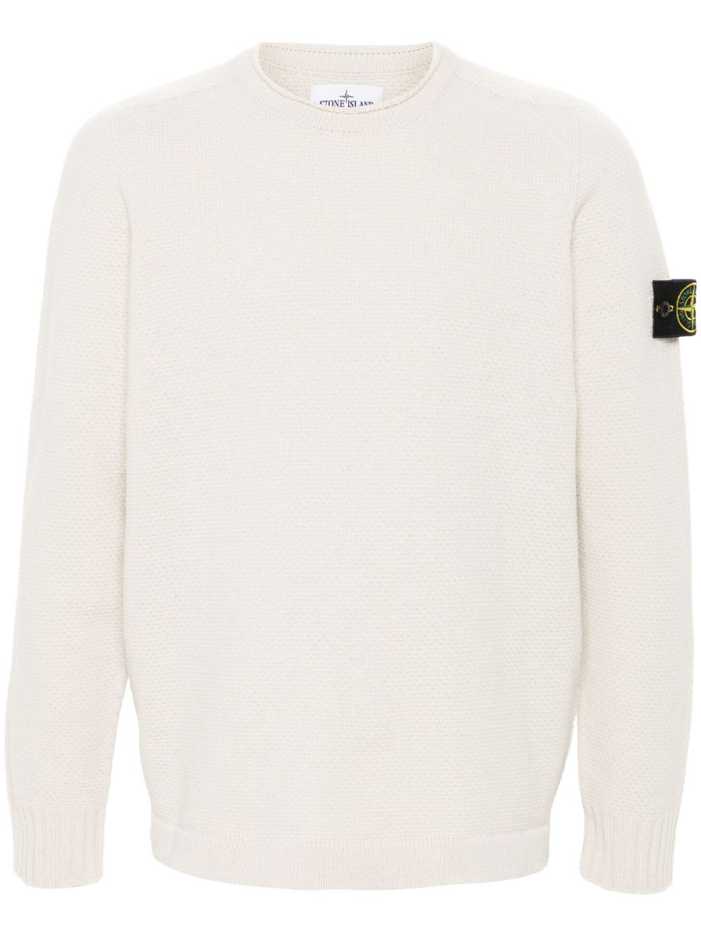 Stone Island 罗盘徽章圆领毛衣 - 中性色