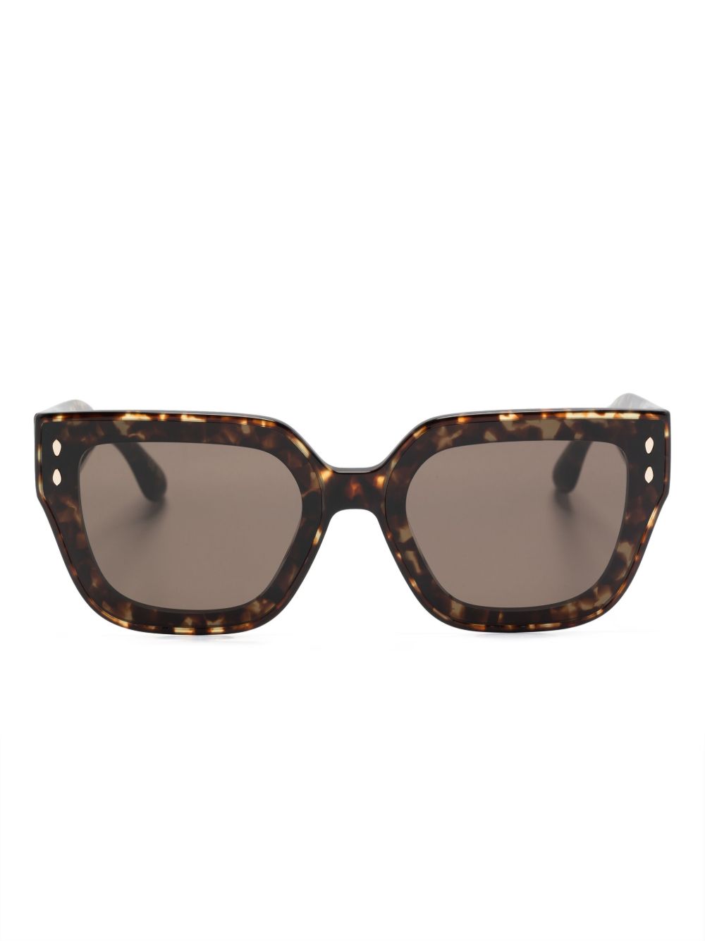 Isabel Marant Eyewear 方框太阳眼镜 - 褐色
