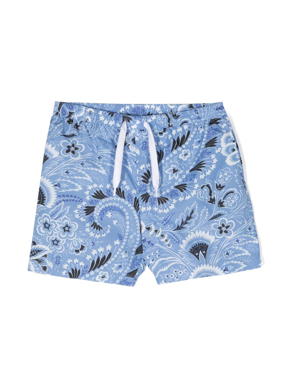 ETRO KIDS 佩斯理印花泳裤 - 蓝色
