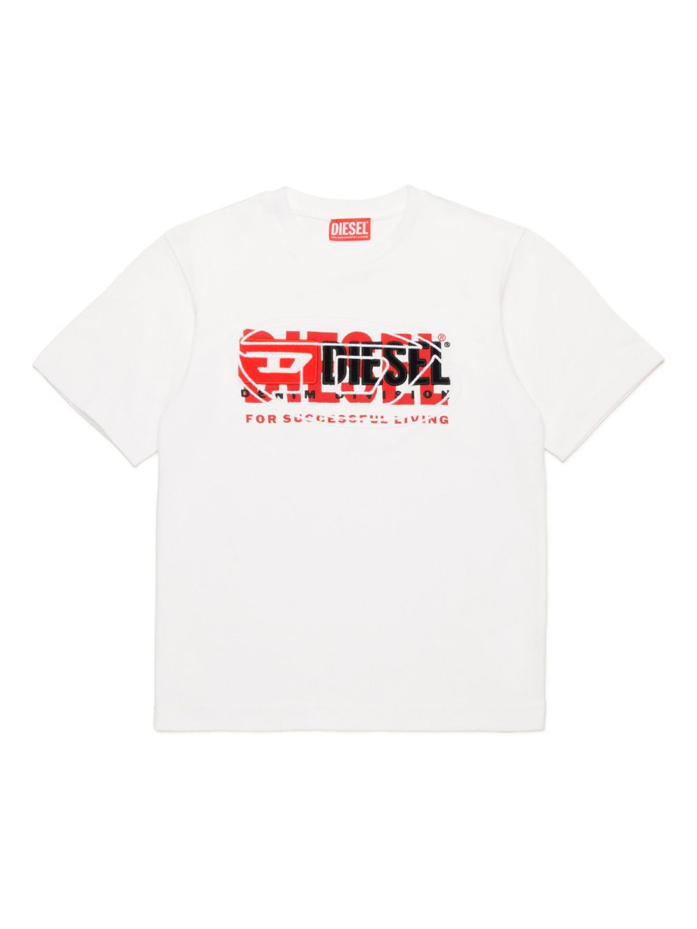 Diesel Kids logo印花T恤 - 白色