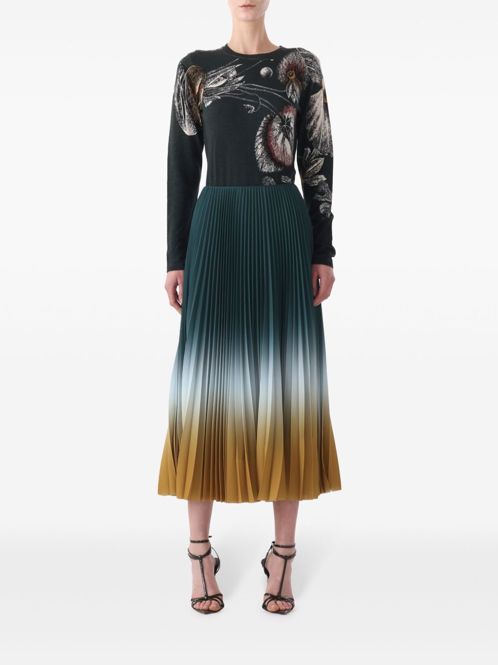 Jason Wu Collection 垫肩毛衣 - 绿色
