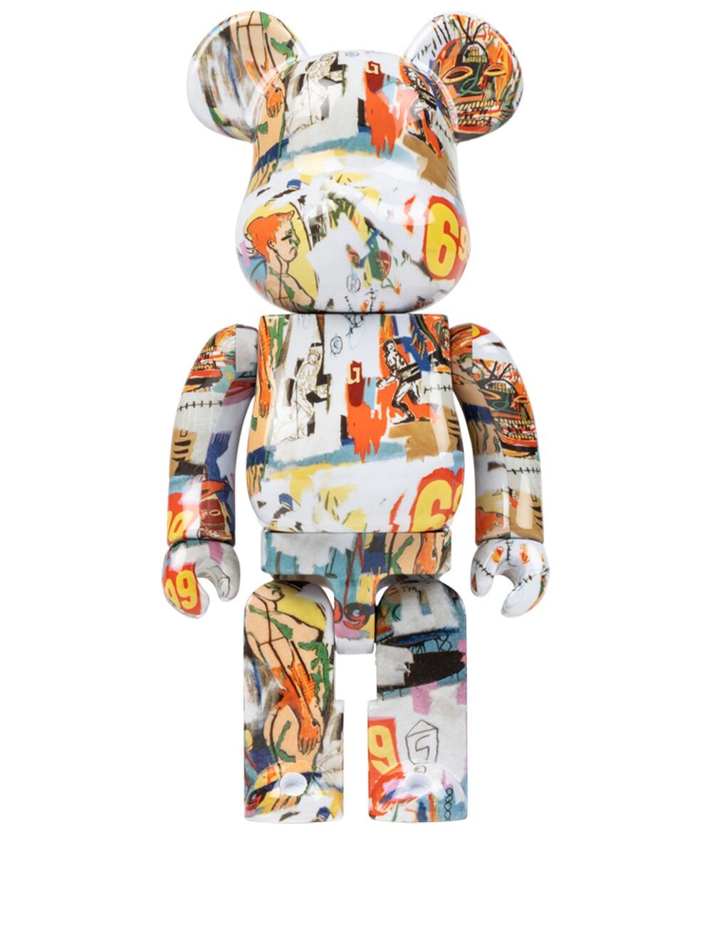 MEDICOM TOY Andy Warhol x Jean Michel Basquiat BE@RBRICK #4 400% 模型玩具 - 白色