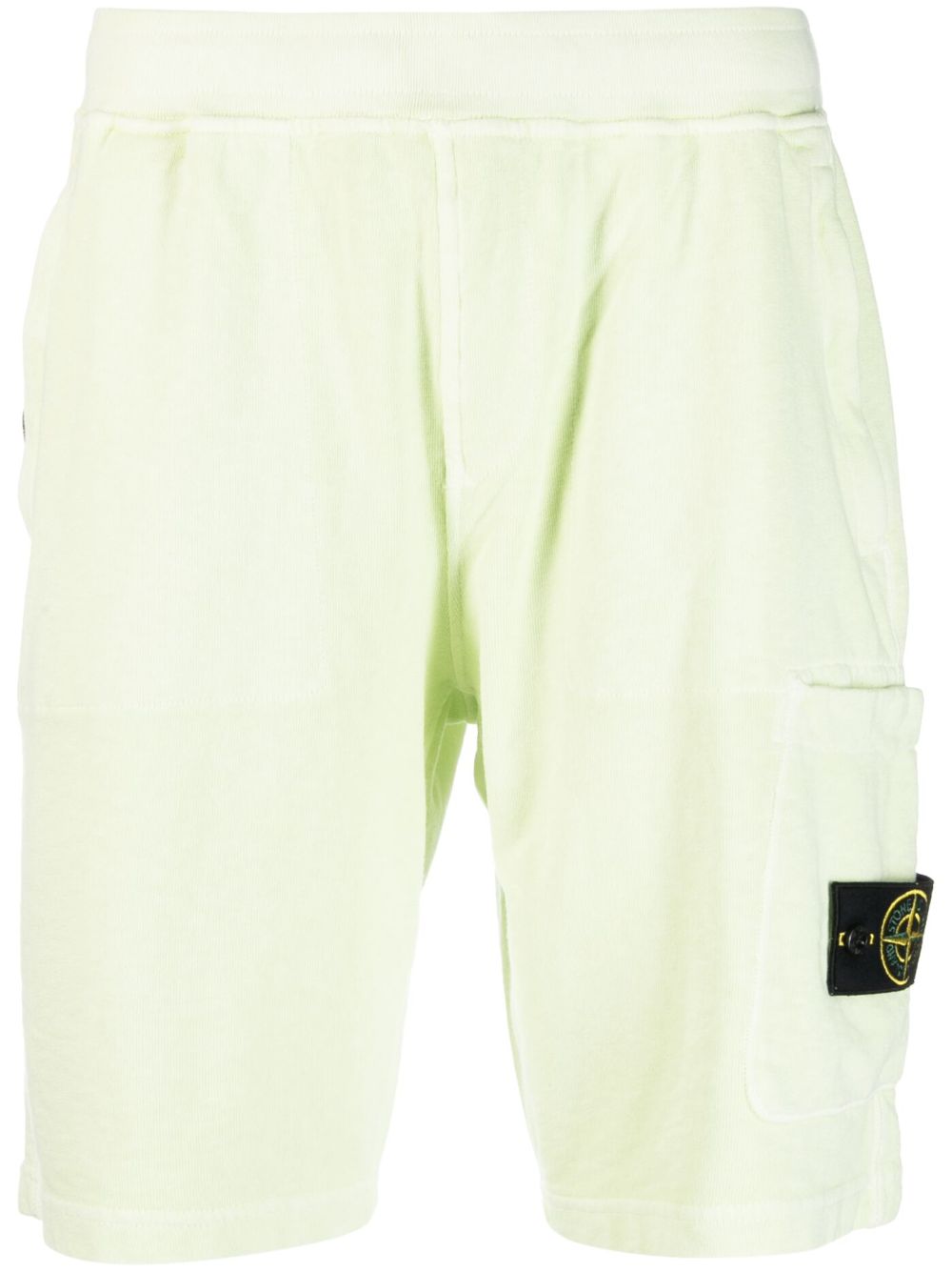 Stone Island Compass 图案棉短裤 - 绿色