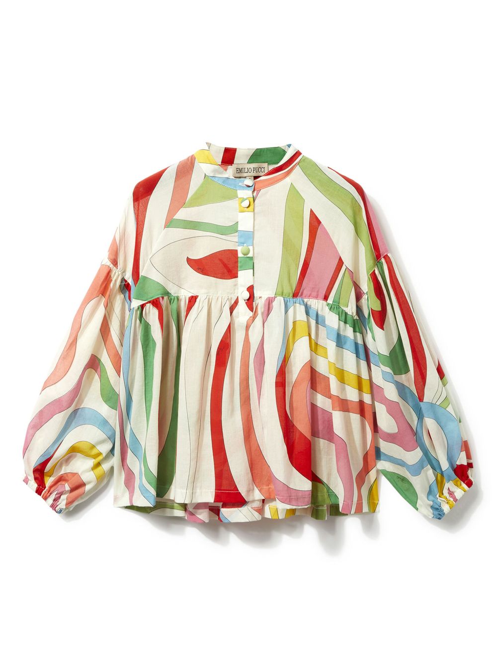 PUCCI Junior Marmo 印花棉连衣裙 - 白色