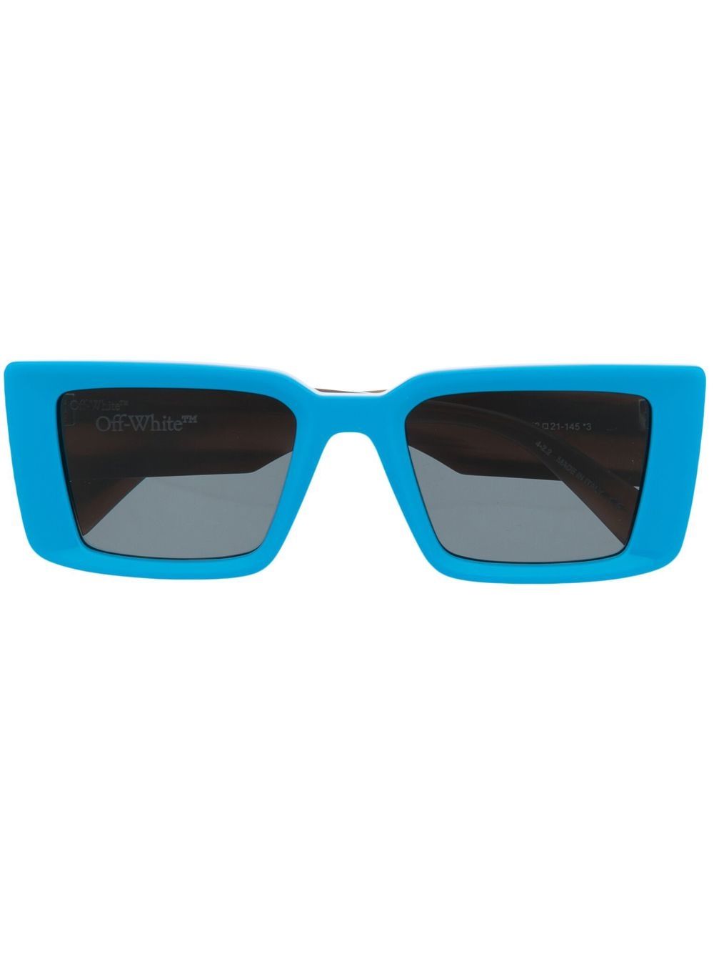 Off-White Eyewear 有色镜片方框太阳眼镜 - 蓝色