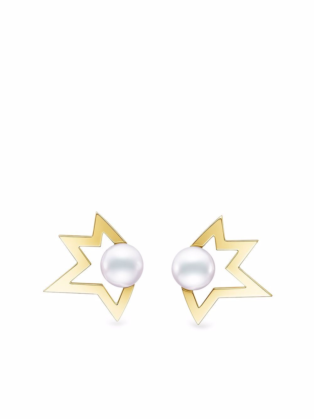 TASAKI 18K黄金 Collection Line Comet Plus 珍珠耳环 - 金色