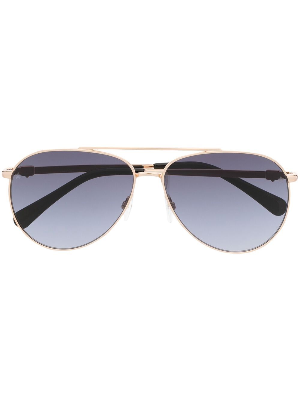Chiara Ferragni logo标牌有色镜片太阳眼镜 - 金色