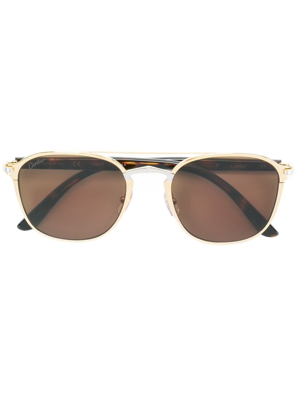 Cartier Eyewear C Décor太阳眼镜 - 金属色