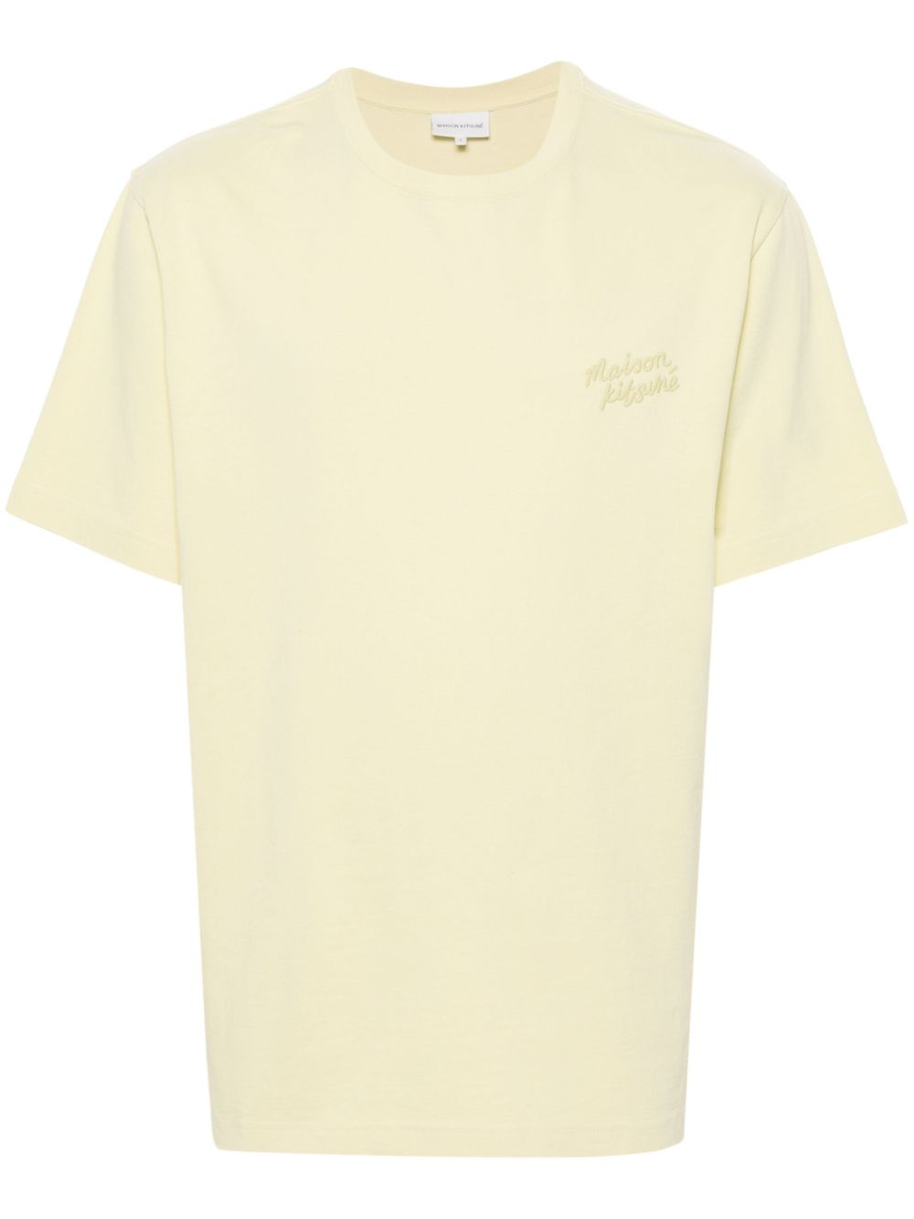 Maison Kitsuné Handwriting 刺绣T恤 - 黄色